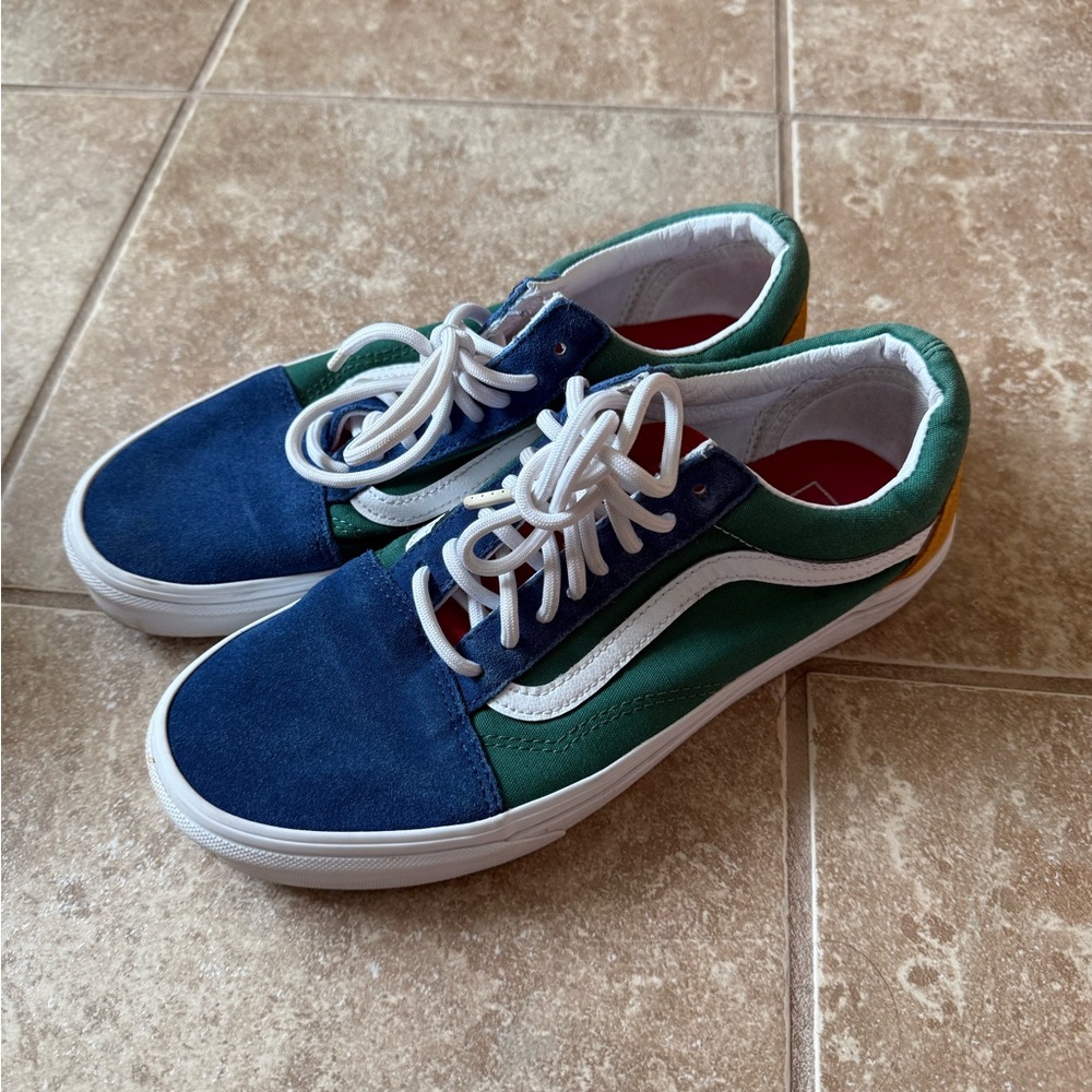 Blue and Green Vans